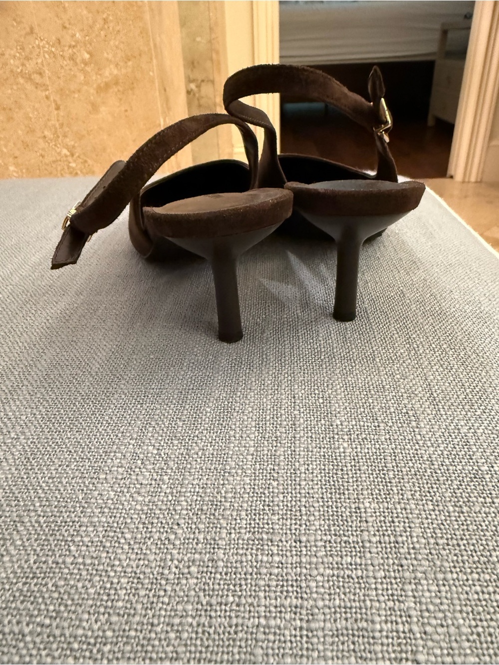 Nordstrom Pointy Toe Brown Suede Heels - Picture 3 of 4